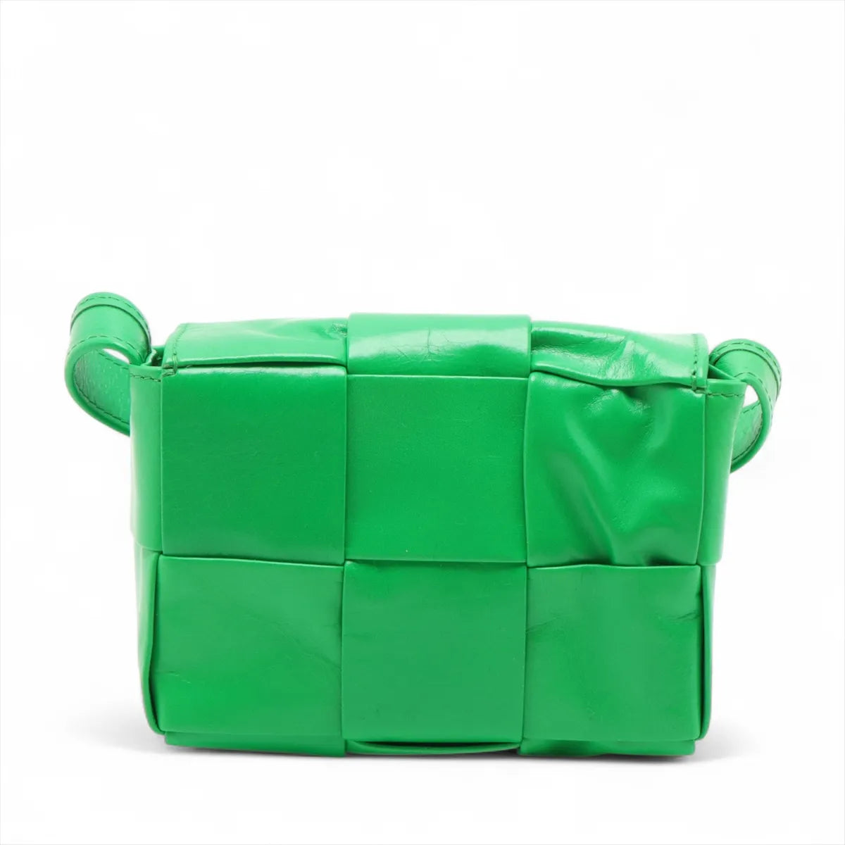 Bottega Veneta Intrecciato Leather Shoulder Bag Green