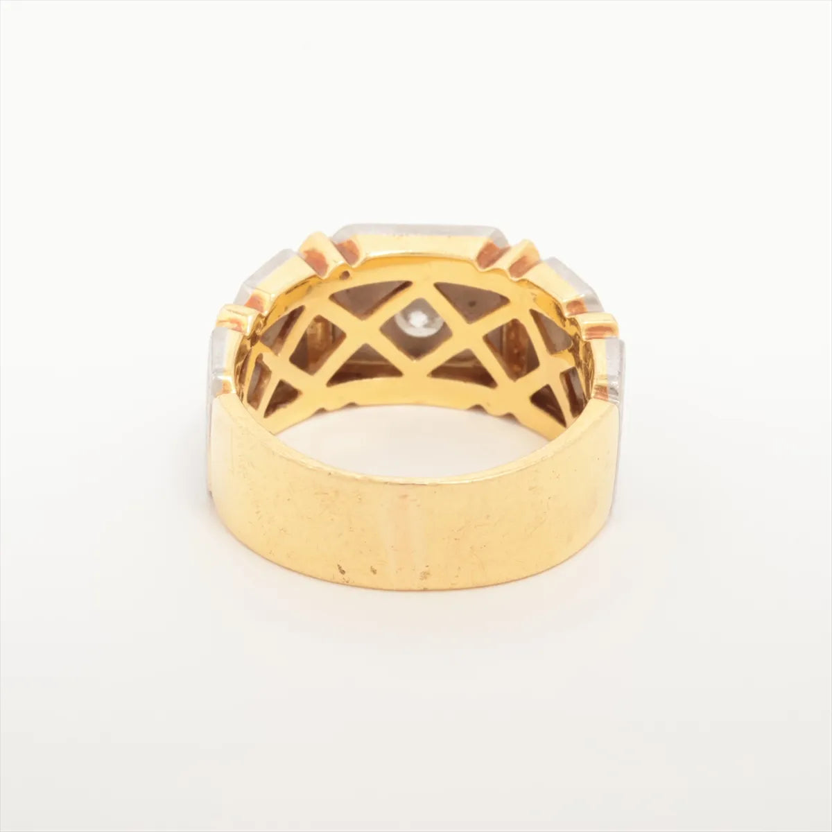 Diamond Two-toned Ring Yellow Gold x Platinum