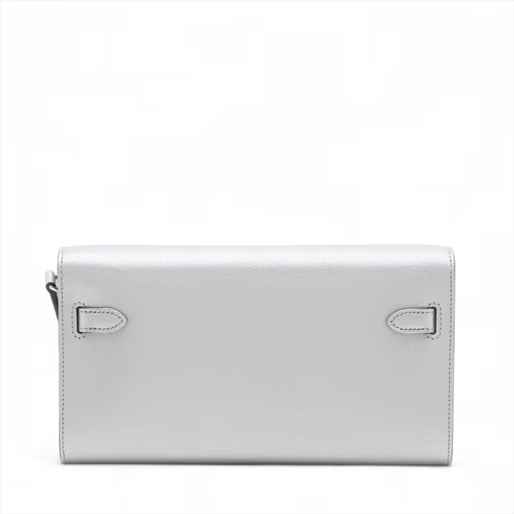 Hermes Kelly Wallet Togo Chevre Shamukira Argent Silver