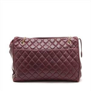 Chanel Matelasse Lambskin Chain Tote Bag Bordeaux