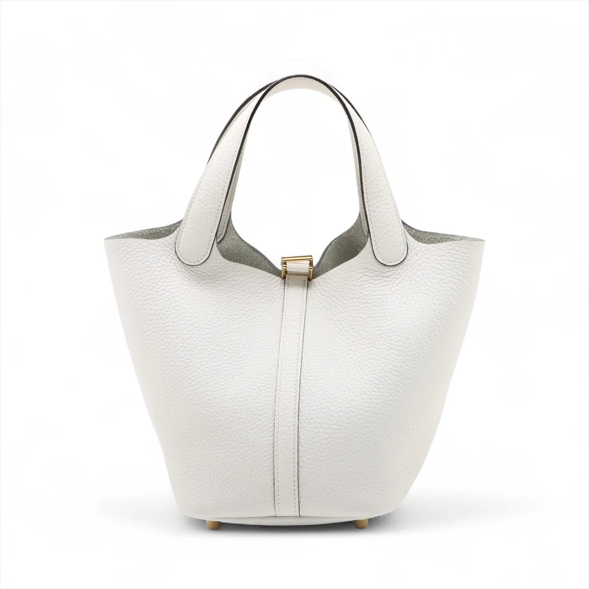 Hermes Taurillon Clemence Picotin Lock 18 PM New White