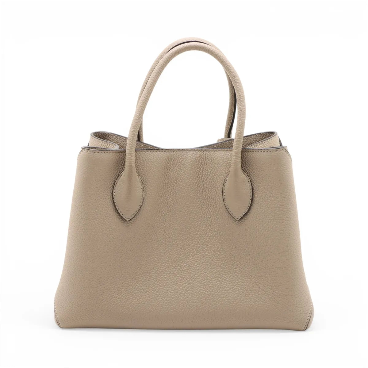 Bonaventura Mia Leather Two-Way Tote Bag Beige