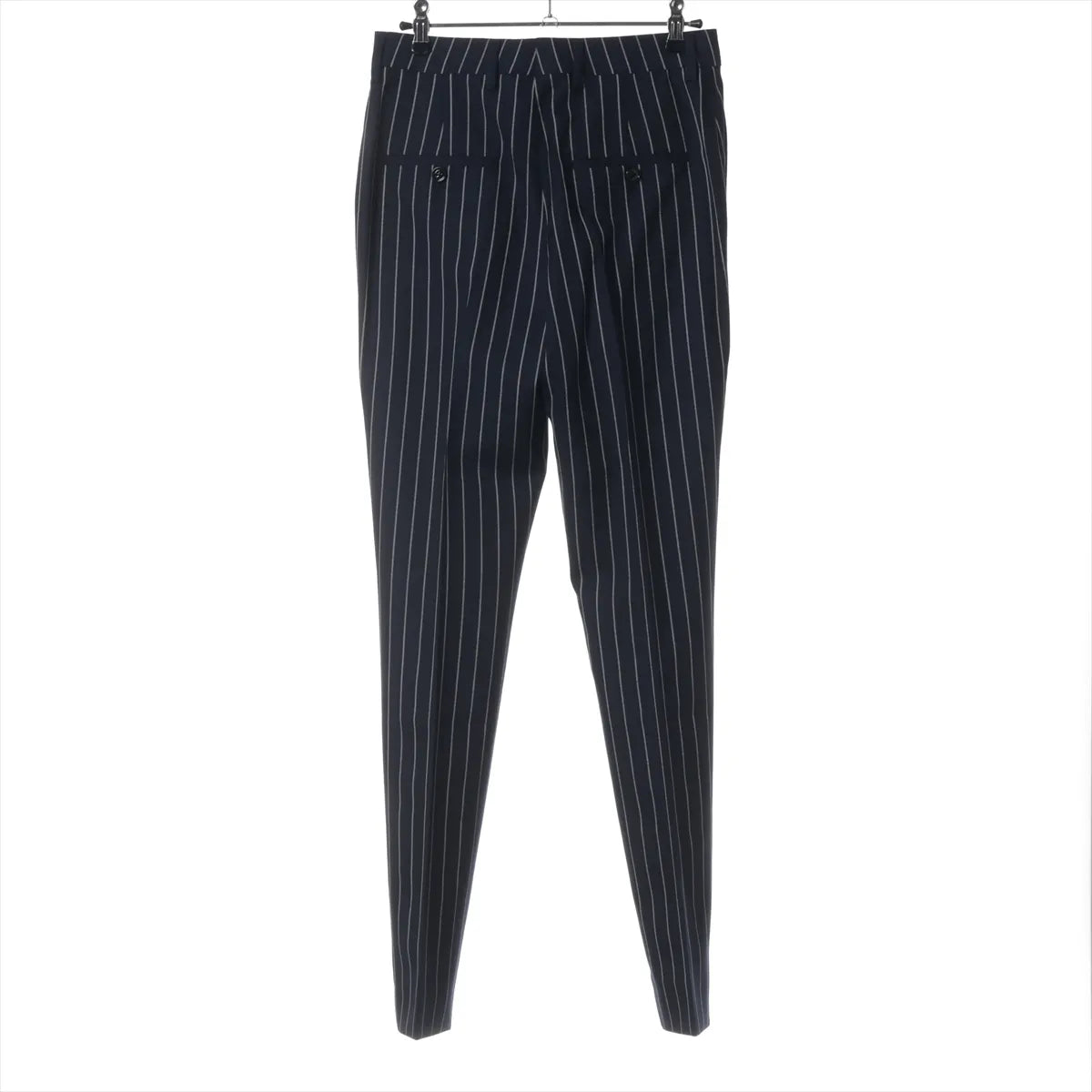 Celine Stripe Rayon Slacks Navy Blue