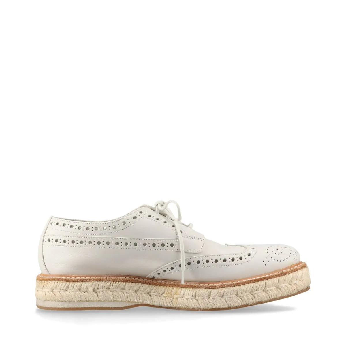 Church's Perforated Leather Keely Espadrilles Shoes White