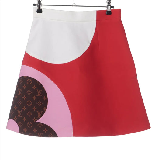 Louis Vuitton Game on Monogram Wool Silk Skirt Multicolor