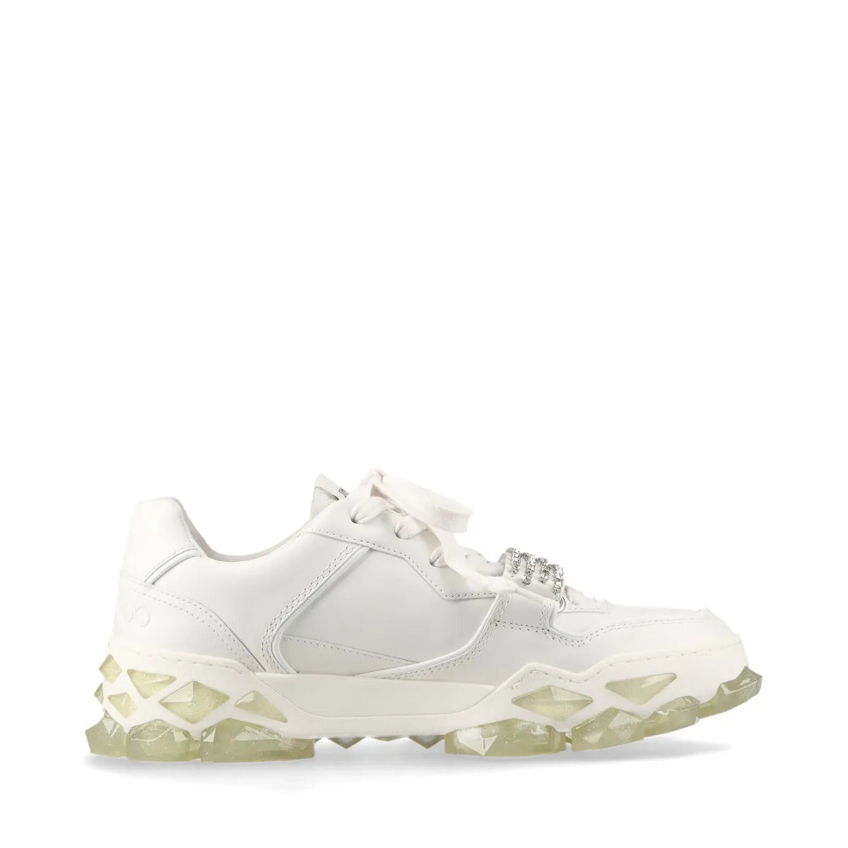 Jimmy Choo Diamond Leather Sneaker Unisex White