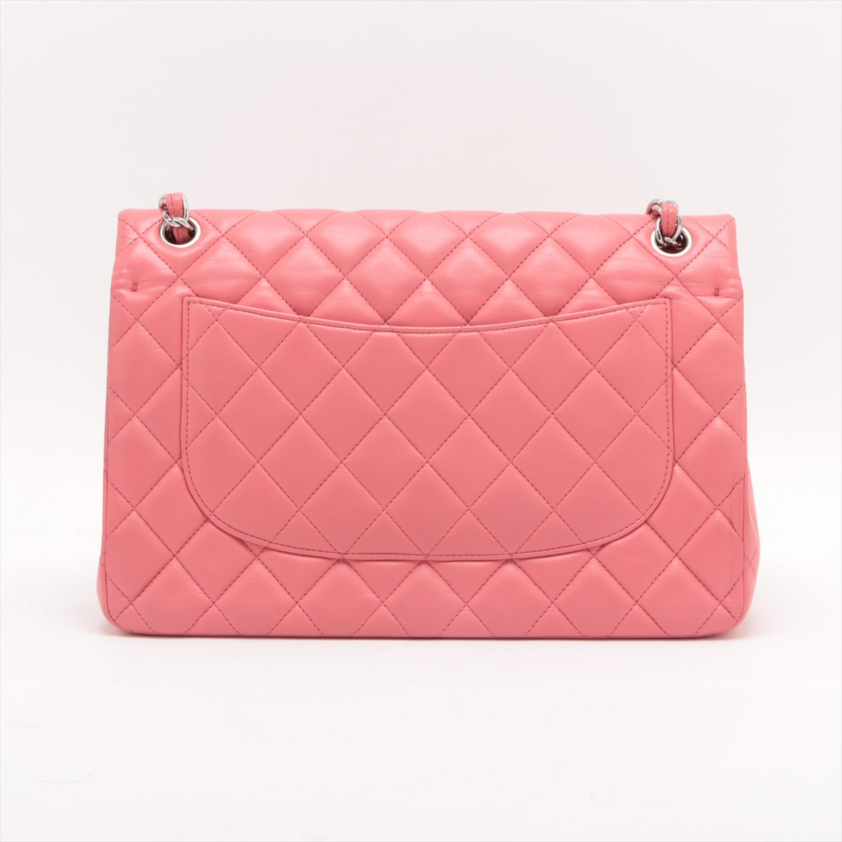 Chanel Matelasse Large Lambskin Double Flap Double Chain Bag Pink