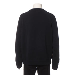 Dior Sweatshirt Oblique Inserts Cotton Knit Navy Blue