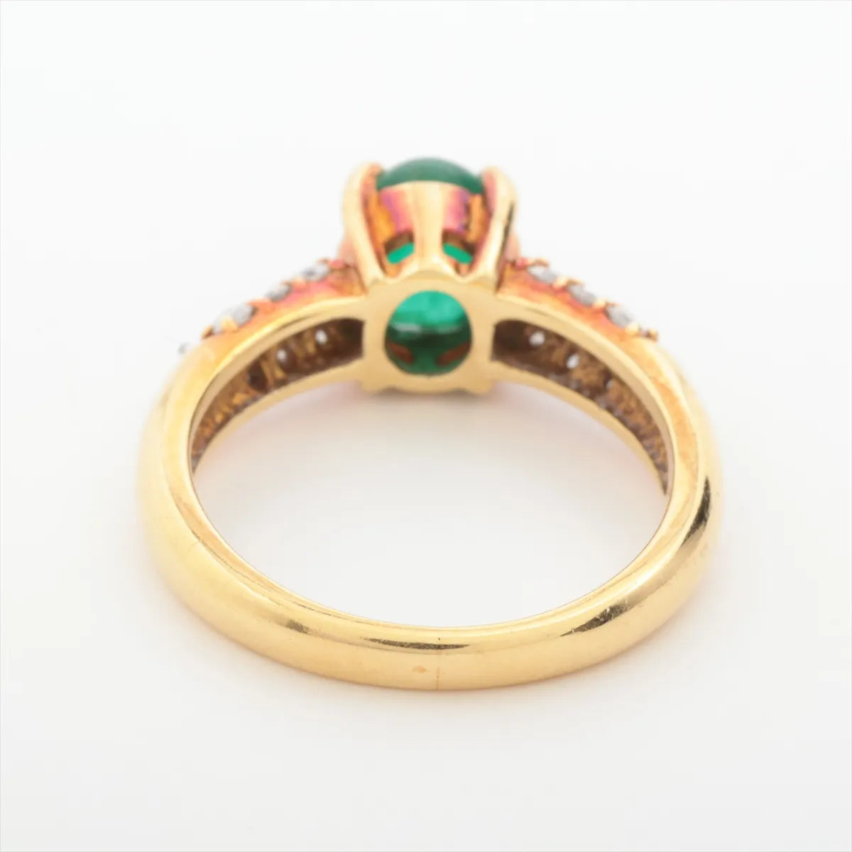 Emerald Diamond Ring Yellow Gold