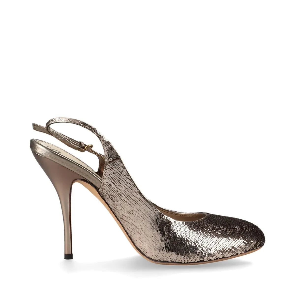 Gucci Sequins Slingback Pumps Silver