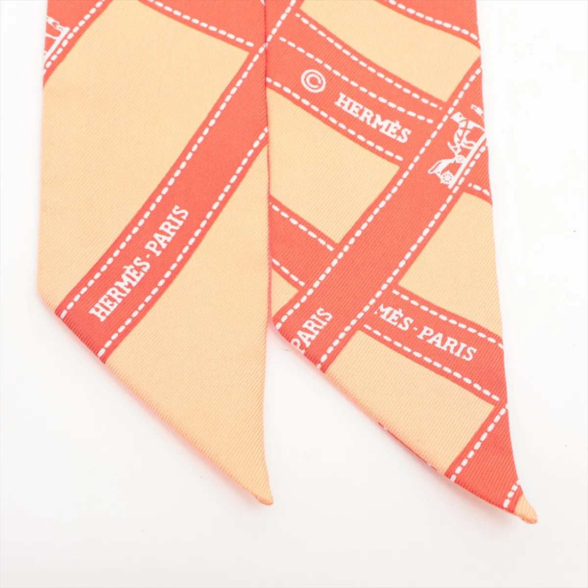Hermes Twilly Bolduc Ribbon Silk Orange