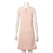 Load image into Gallery viewer, Buy Chanel CC Button Stripe Cotton Sleeveless Dress