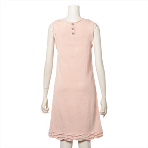 Buy Chanel CC Button Stripe Cotton Sleeveless Dress