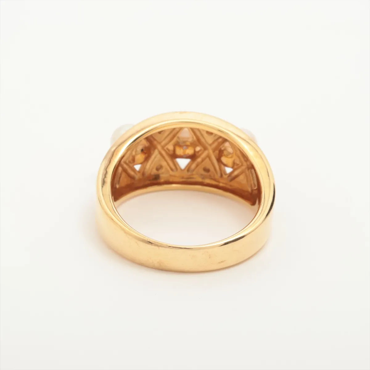 TASAKI Pearl Diamond Ring Yellow Gold
