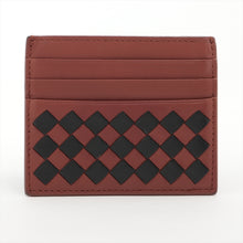 Load image into Gallery viewer, Bottega Veneta Intrecciato Leather Card Case Brown x Black