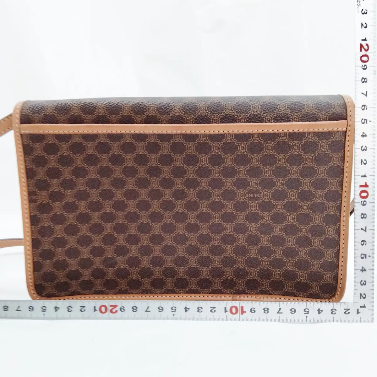 Celine Macadam Triomphe Shoulder Bag Brown