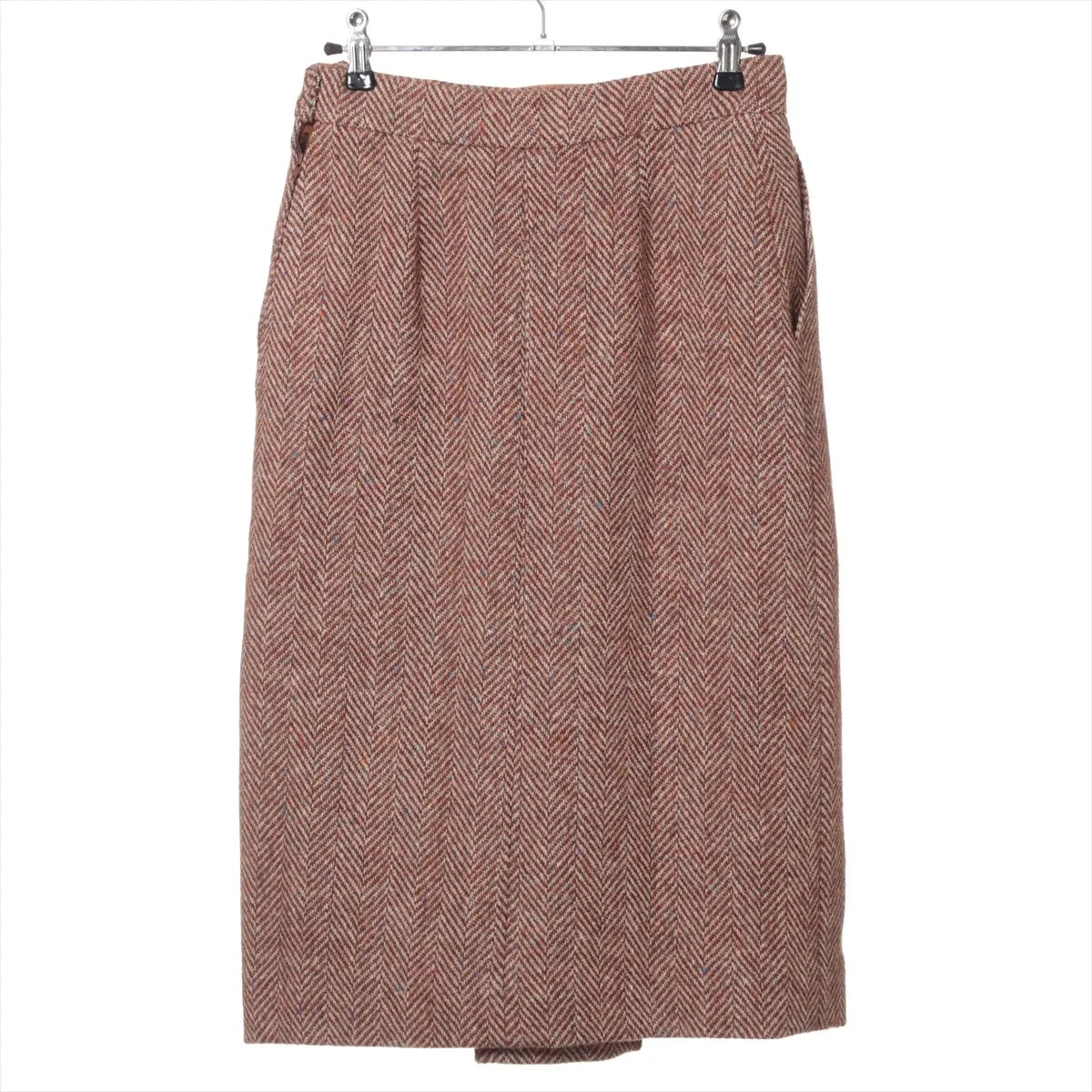 Hermès H Wool Skirt Brown