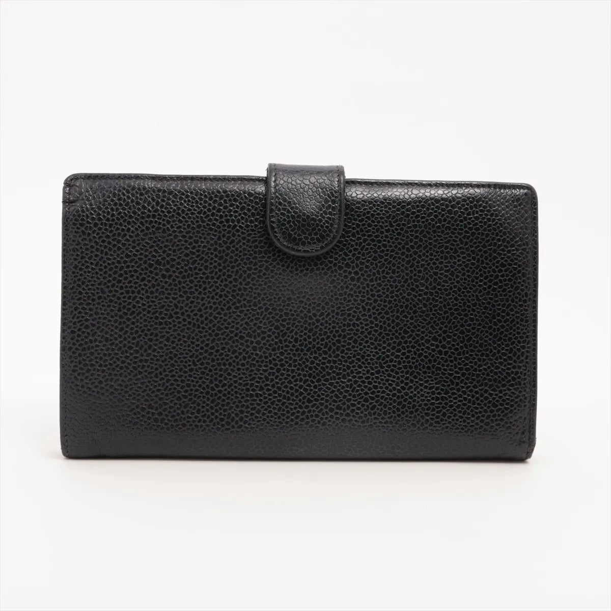 Chanel CC Logo Caviar Skin Long Wallet Black