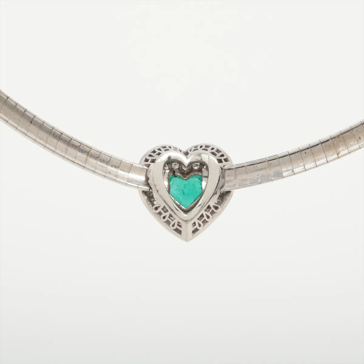 Emerald Heart Diamond Necklace