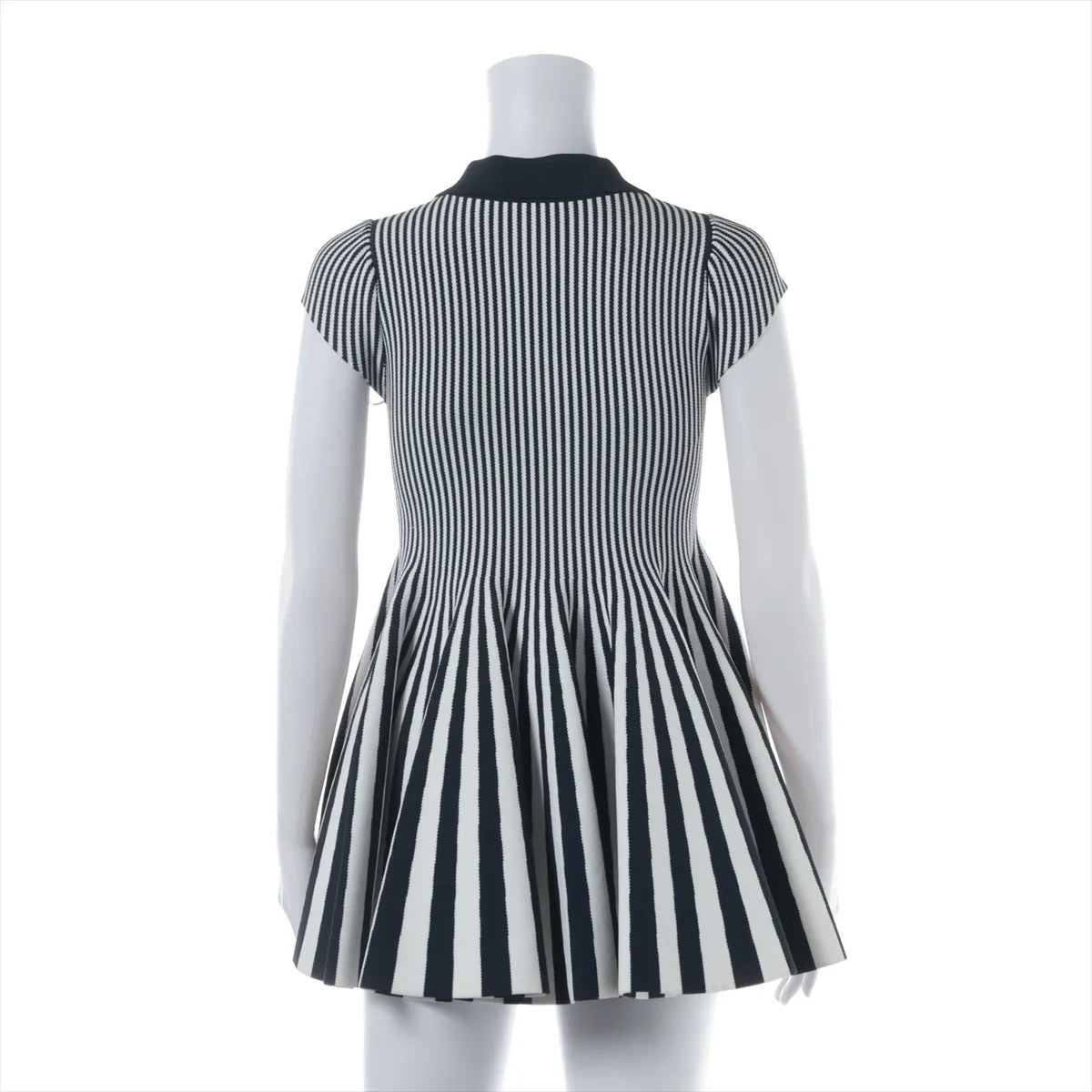 Loewe Polyester × Rayon Knit Dress White x Navy
