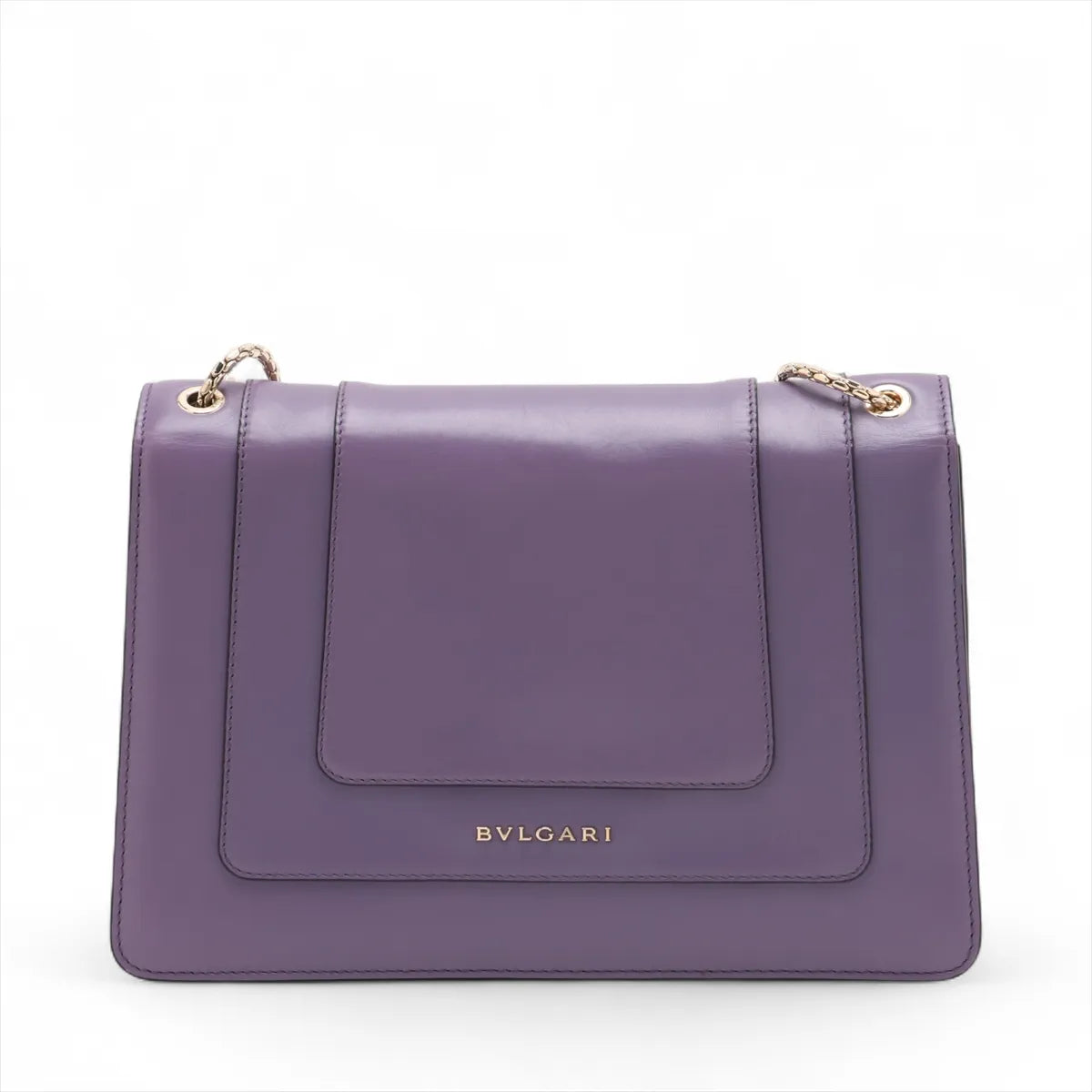 Bvlgari Serpenti Forever Leather Chain Shoulder Bag Purple