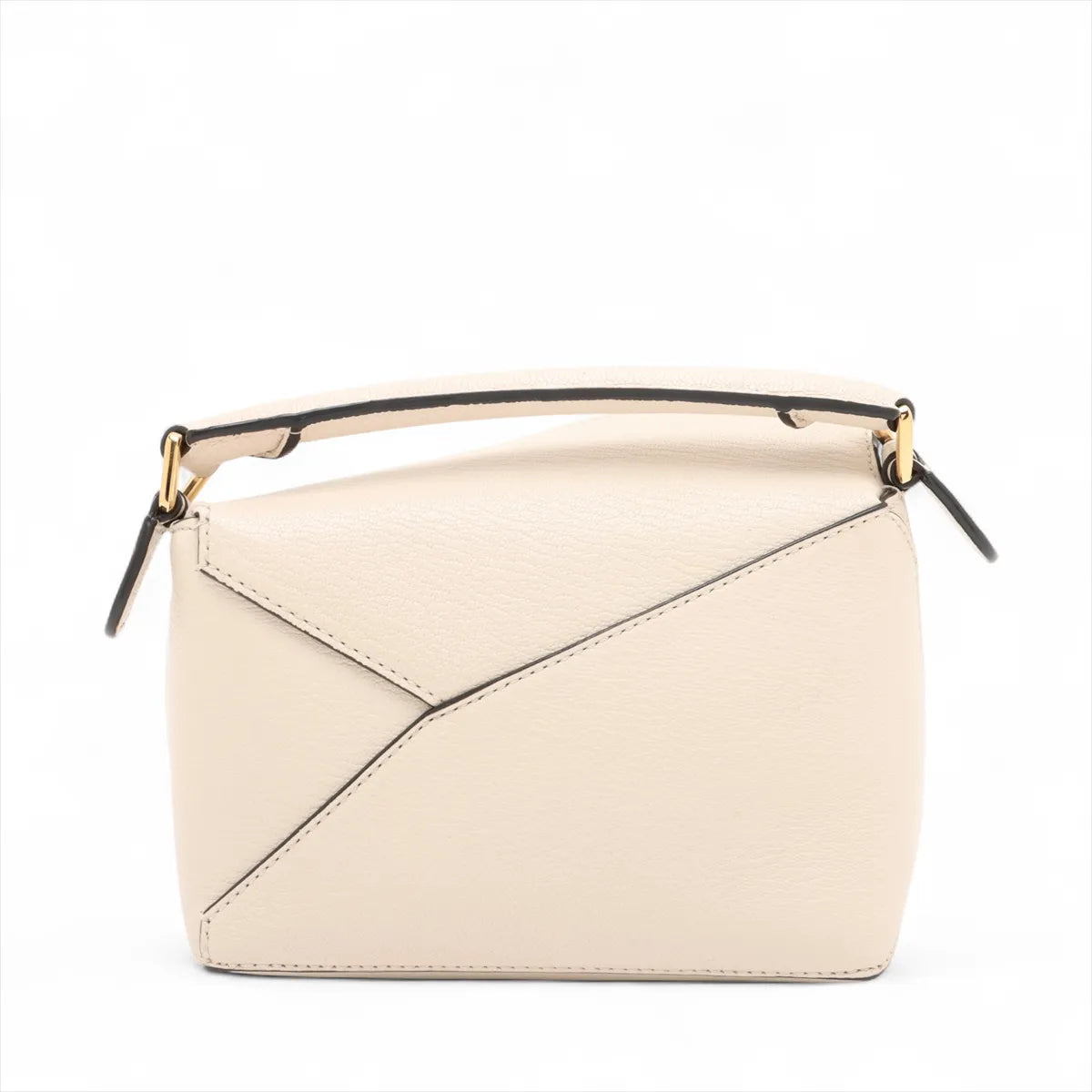 Loewe Mini Puzzle Bag Leather Shoulder Bag Beige