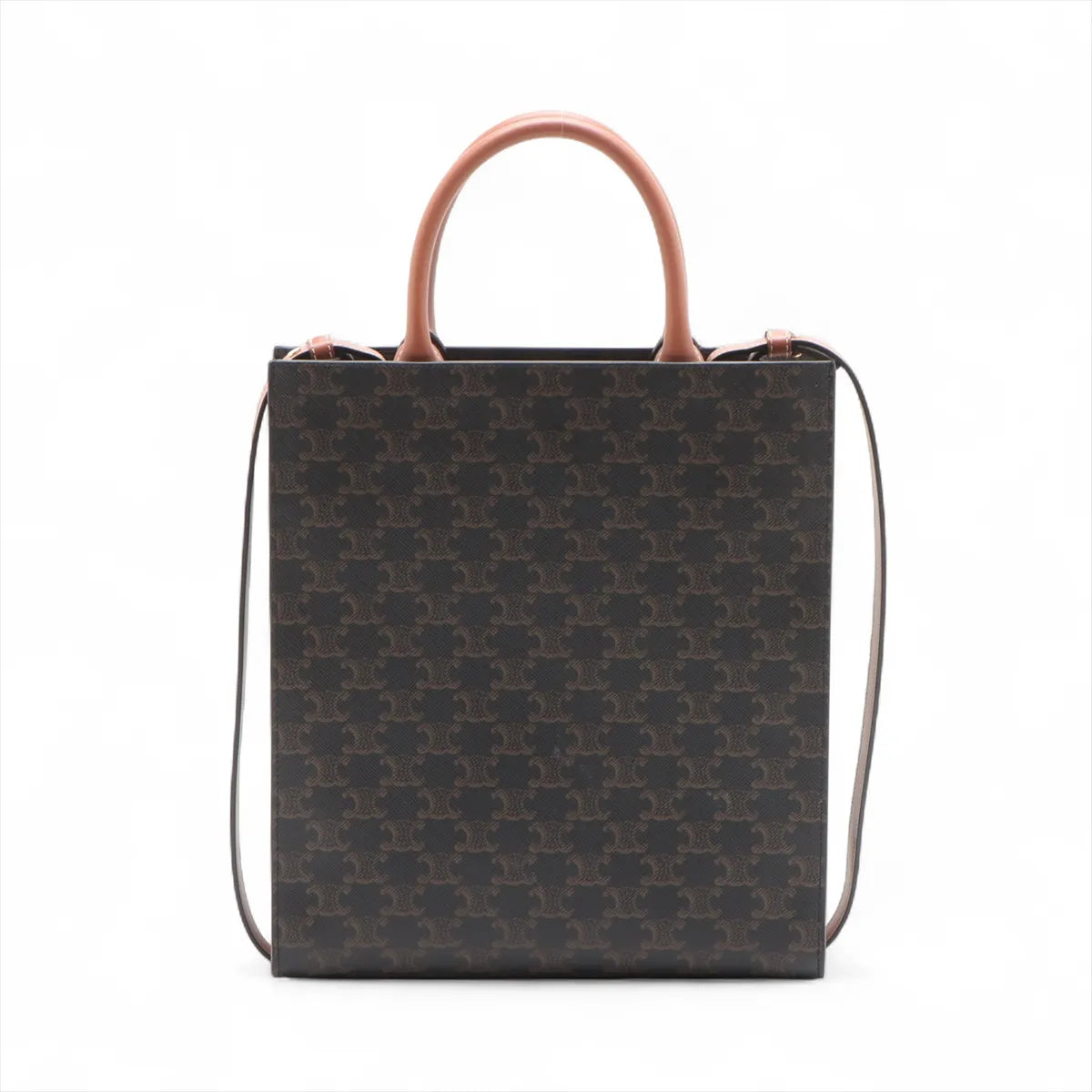 Celine Triomphe Vertical Cabas Two-Way Shoulder Bag Brown