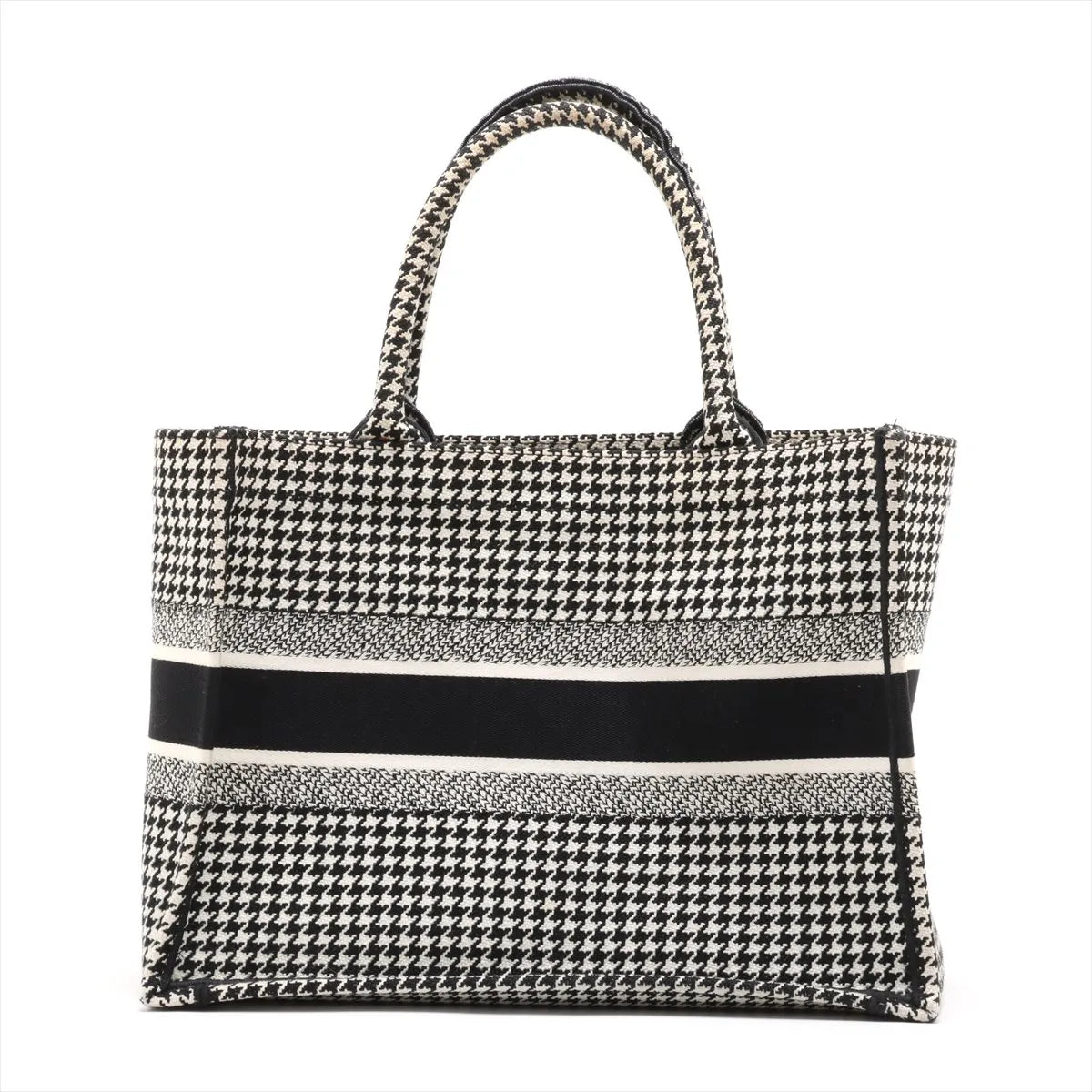Christian Dior Medium  Canvas Book Tote Black x White