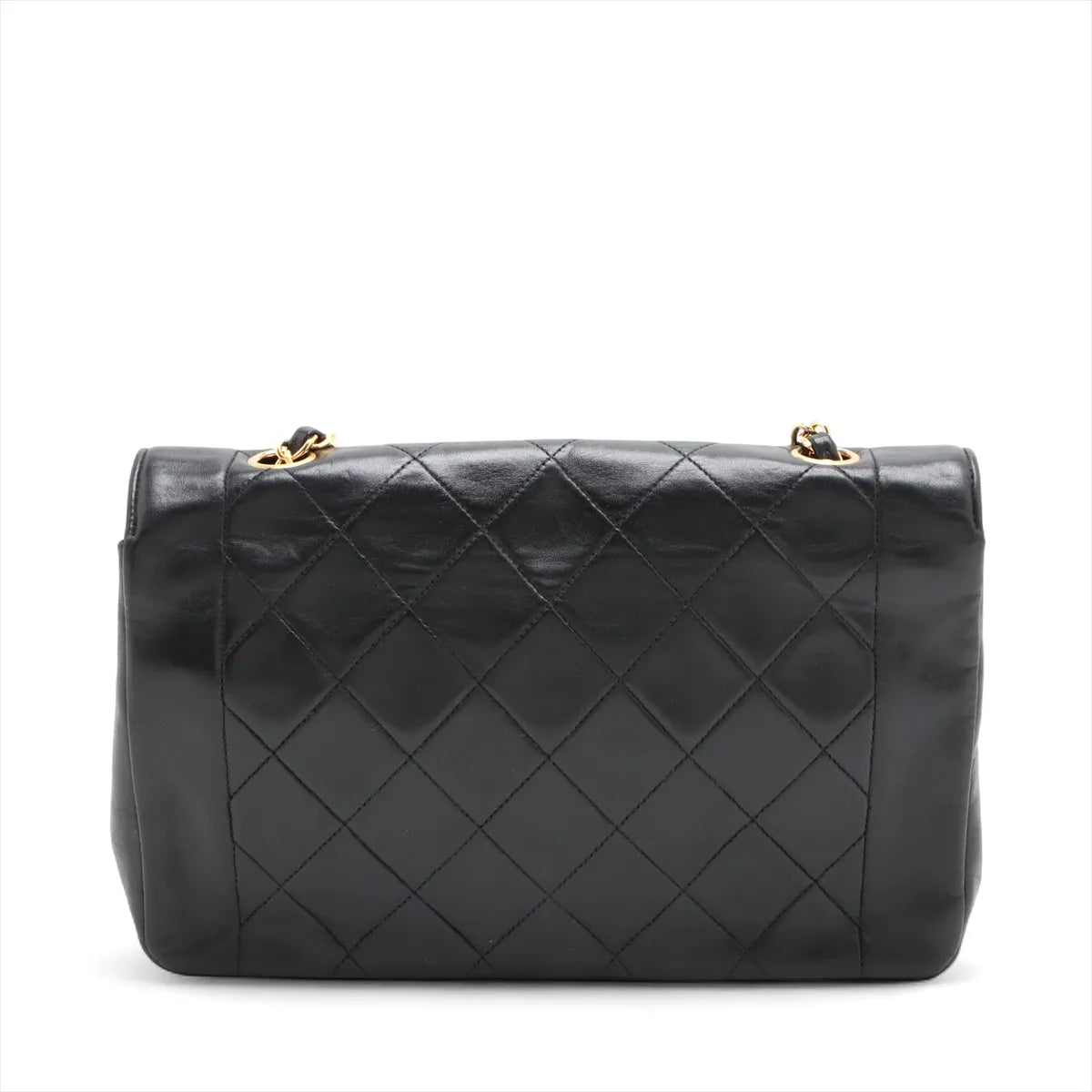 Chanel Diana Matelasse Lambskin Single Flap Single Chain Bag Black