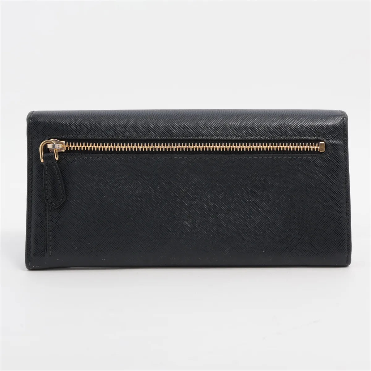 Prada Saffiano Leather Ribbon Long Wallet Black
