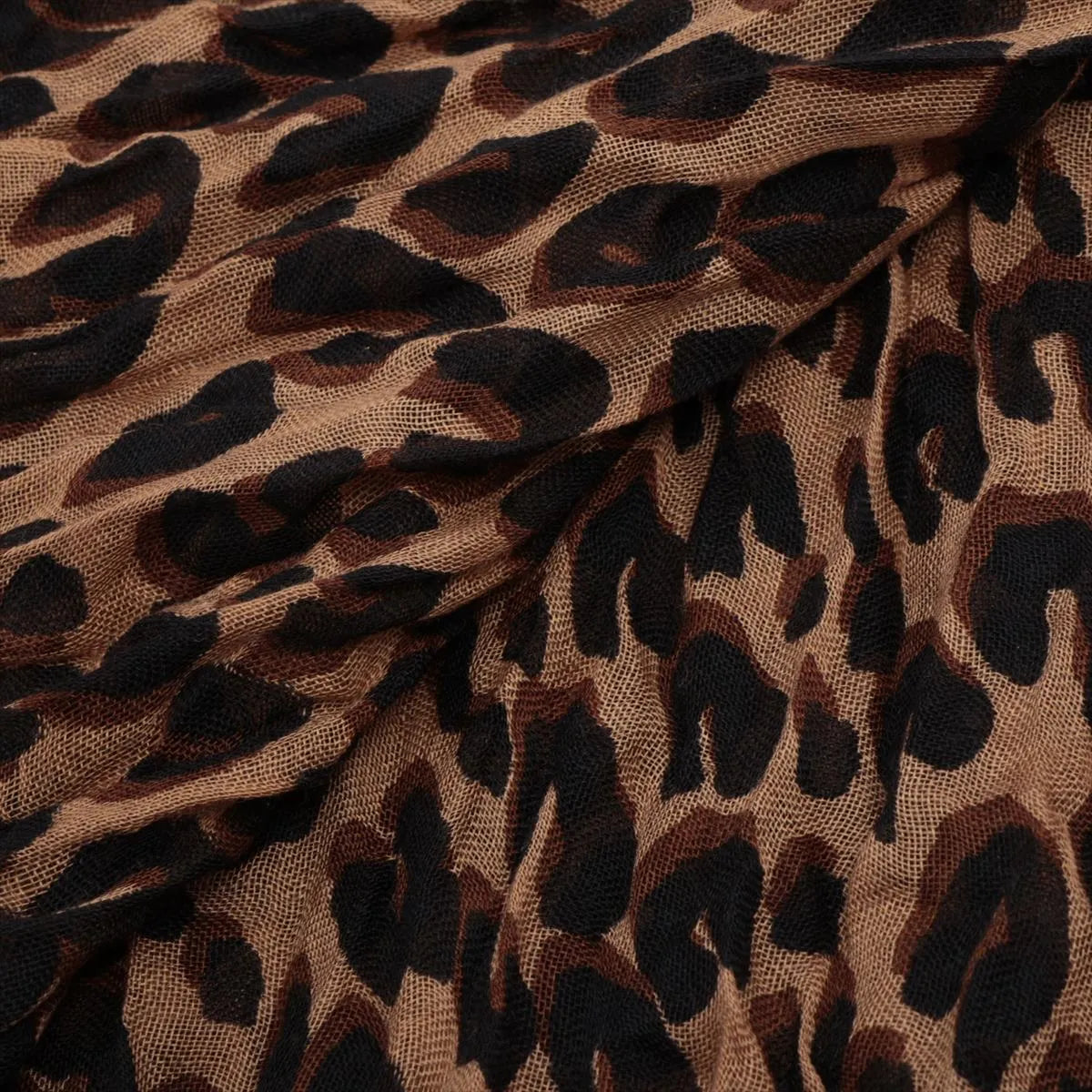 Louis Vuitton Léopard Cashmere Silk Scarf Brown