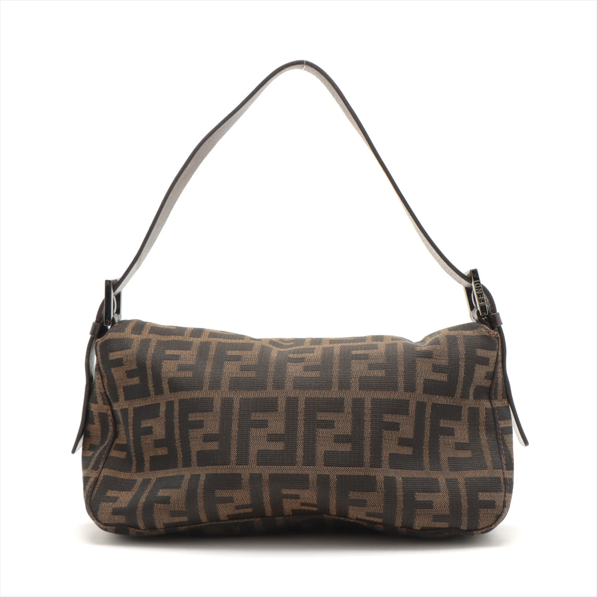 Fendi Zucca Mamma Baguette Canvas Shoulder Bag Brown