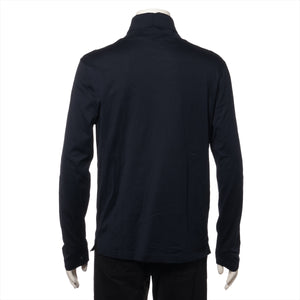 Hermès Cotton Long Sleeve Turtleneck Shirt Navy Blue