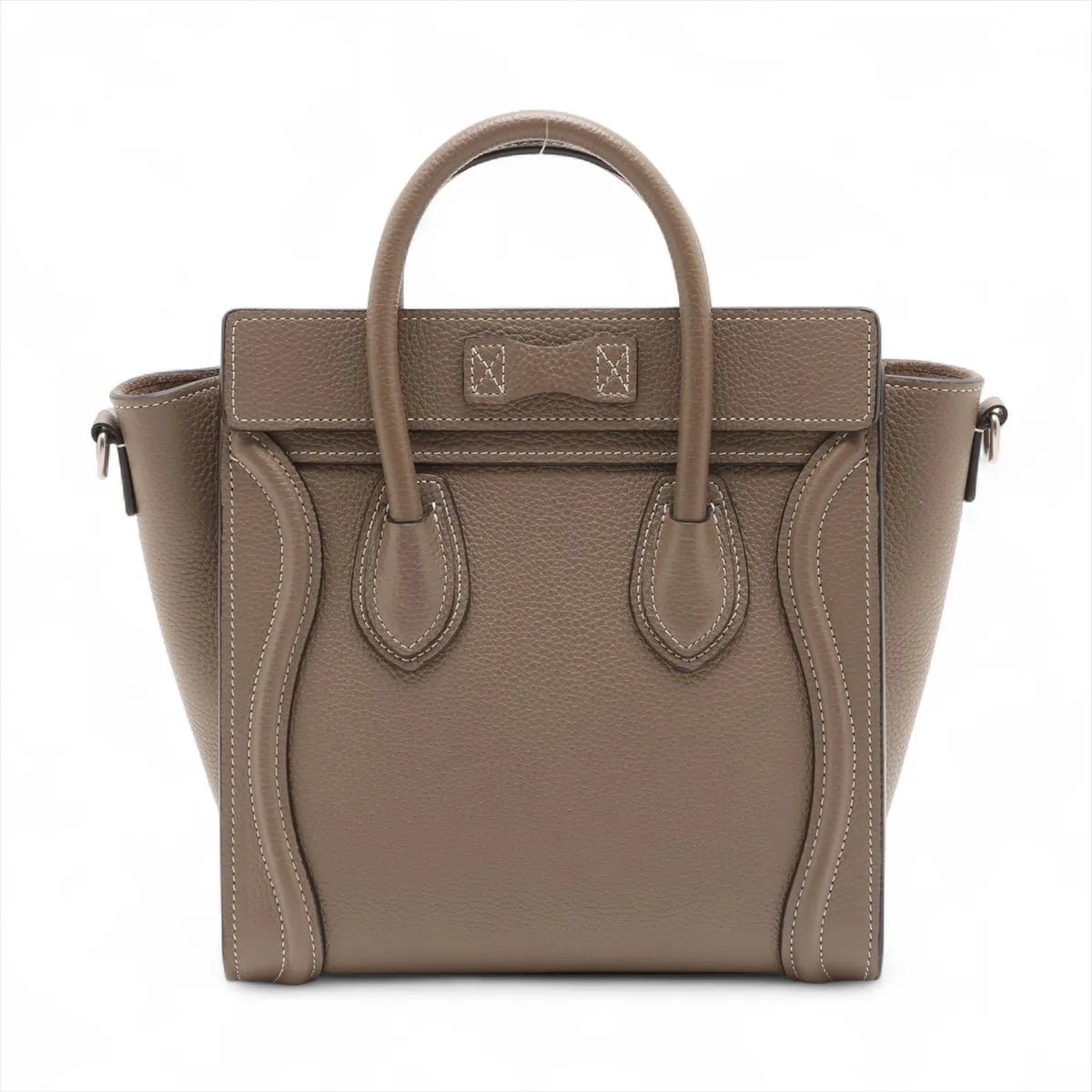 Celine Luggage Nano Shopper Leather Handbag Brown