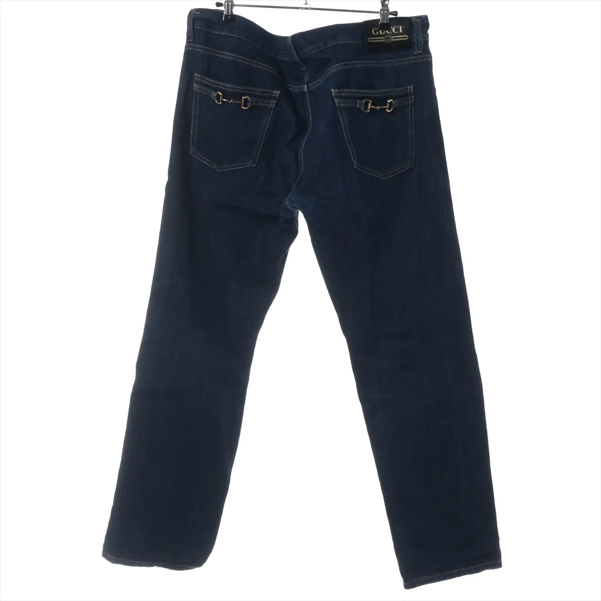 Gucci Horsebit Cotton Denim Pants Blue