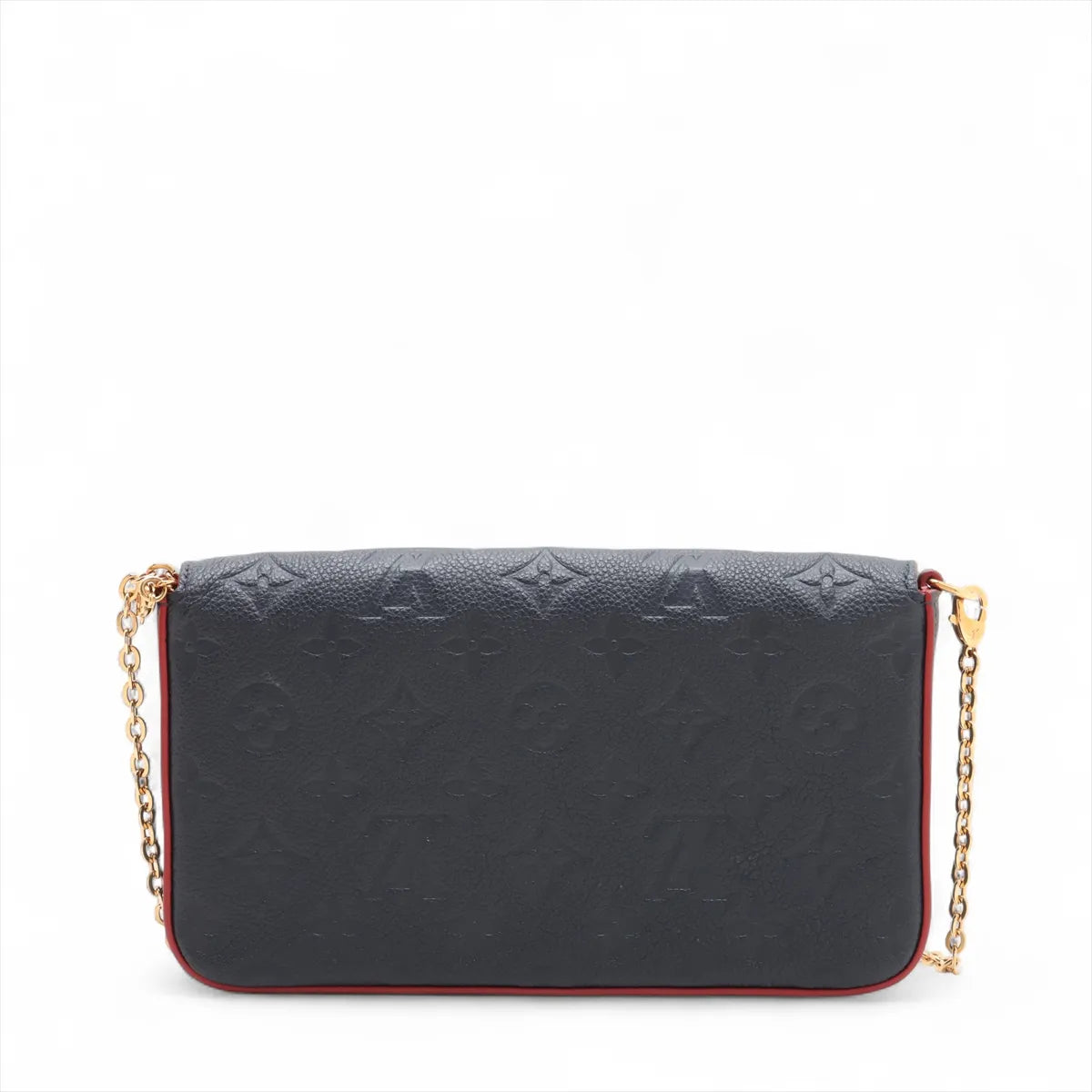 Louis Vuitton Monogram Empreinte Pochette Félicie Marine Rouge