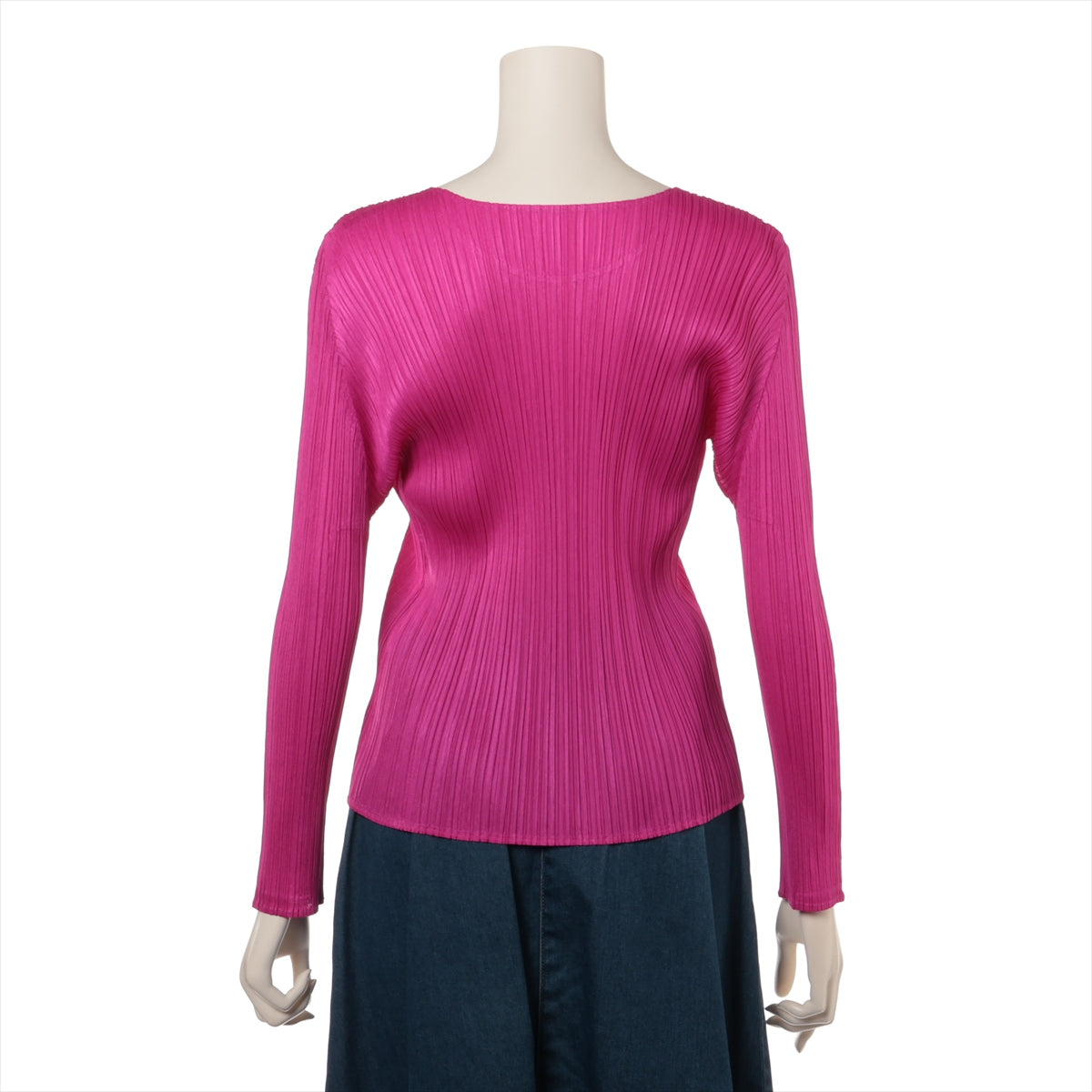 #1 Pleats Please Issey Miyake  Long Sleeve Blouse Hot Pink