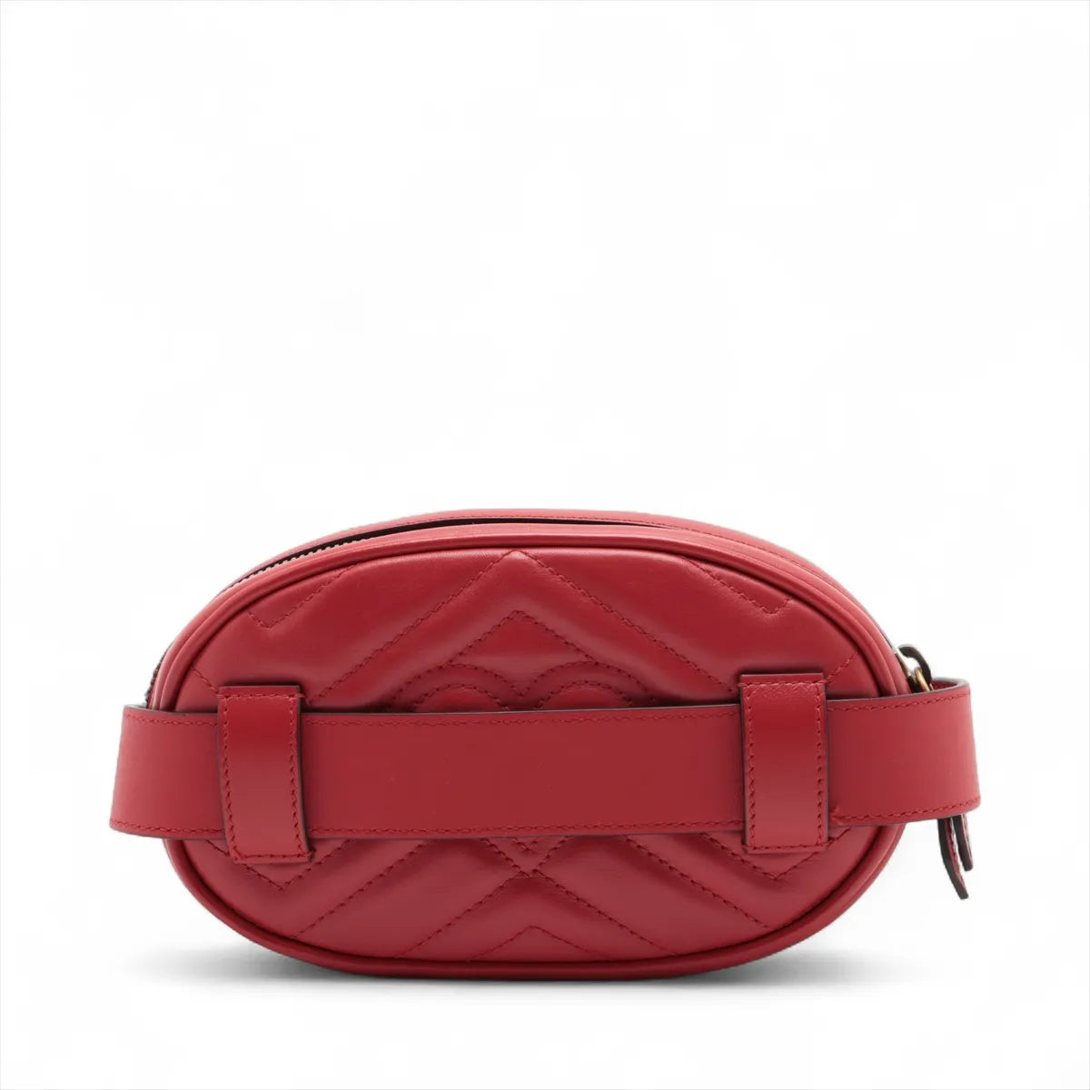 Gucci GG Marmont Leather Waist Bag Red