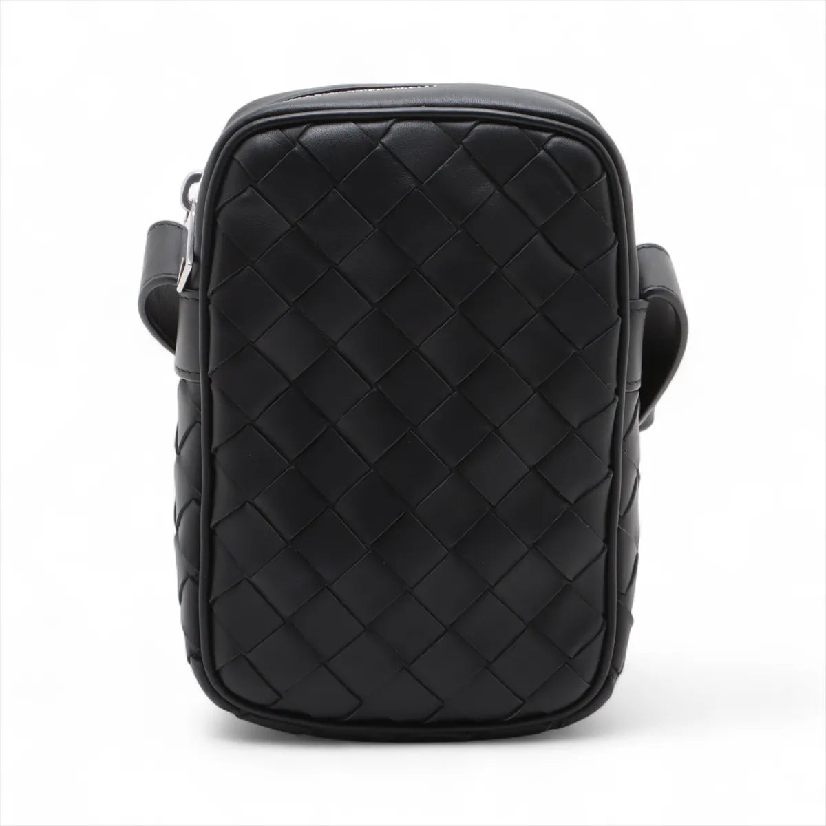 Bottega Veneta Intrecciato Leather Shoulder Bag Black