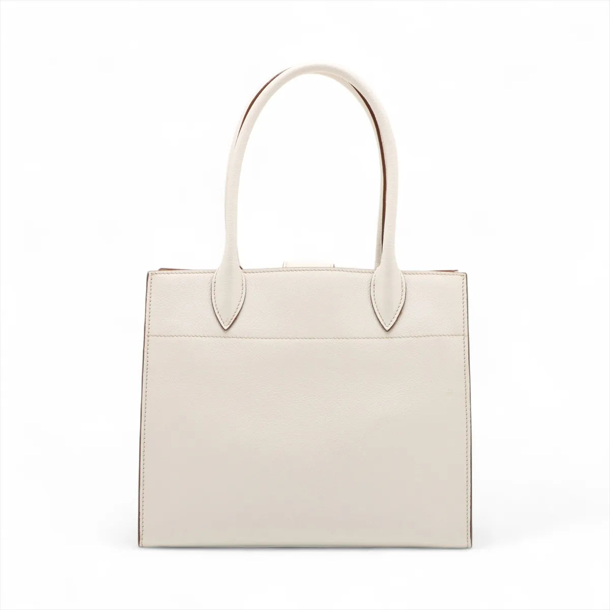 Prada Leather Two-Way Tote Bag White