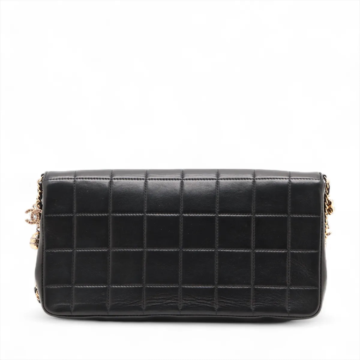 Chanel Chocolate Bar Lambskin Charm Chain Shoulder Bag Black *PREORDER*