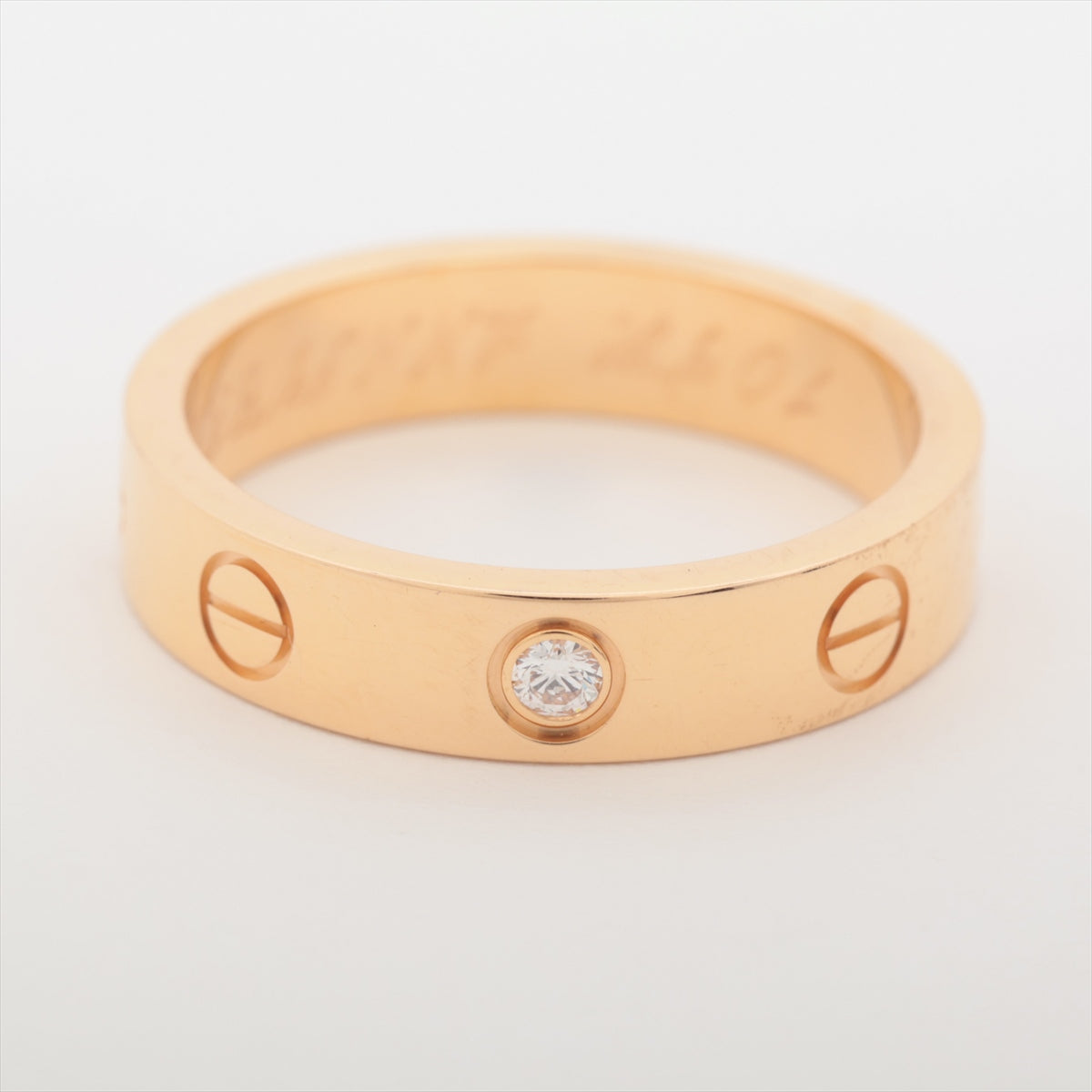 Cartier Mini Love Diamond Ring Rose Gold