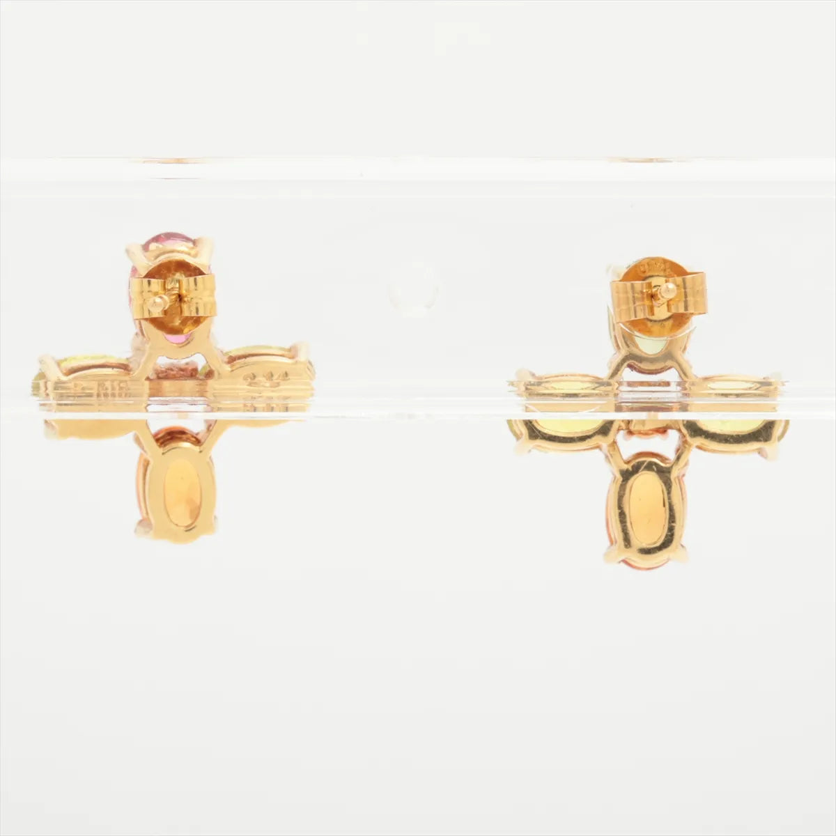 TASAKI Multicolor Stone Diamond Stud Earring