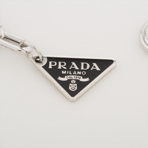 Prada Triangle Logo Plate Bracelet Silver