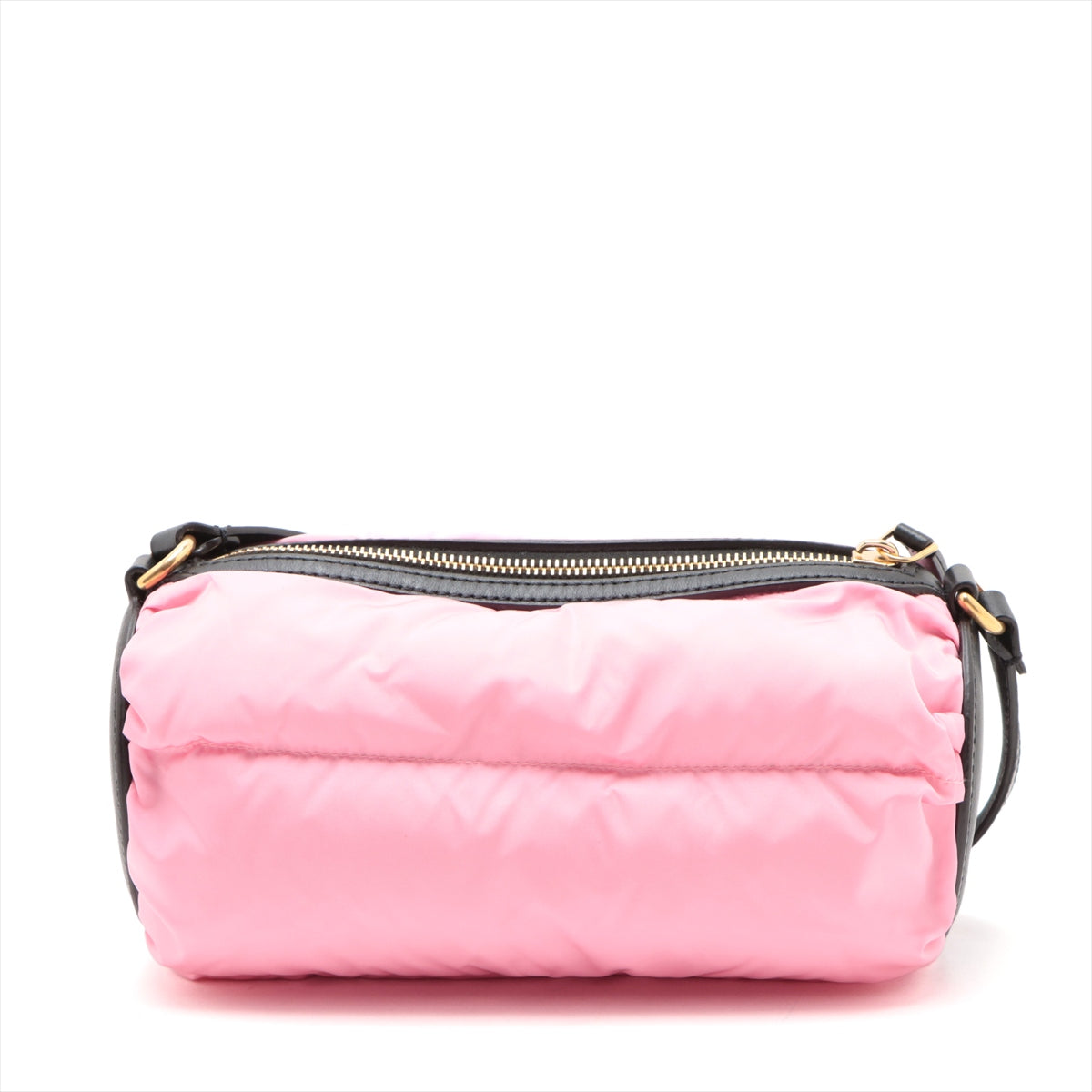 Moncler Keoni Nylon Leather Duffle Shoulder Bag Pink x Black