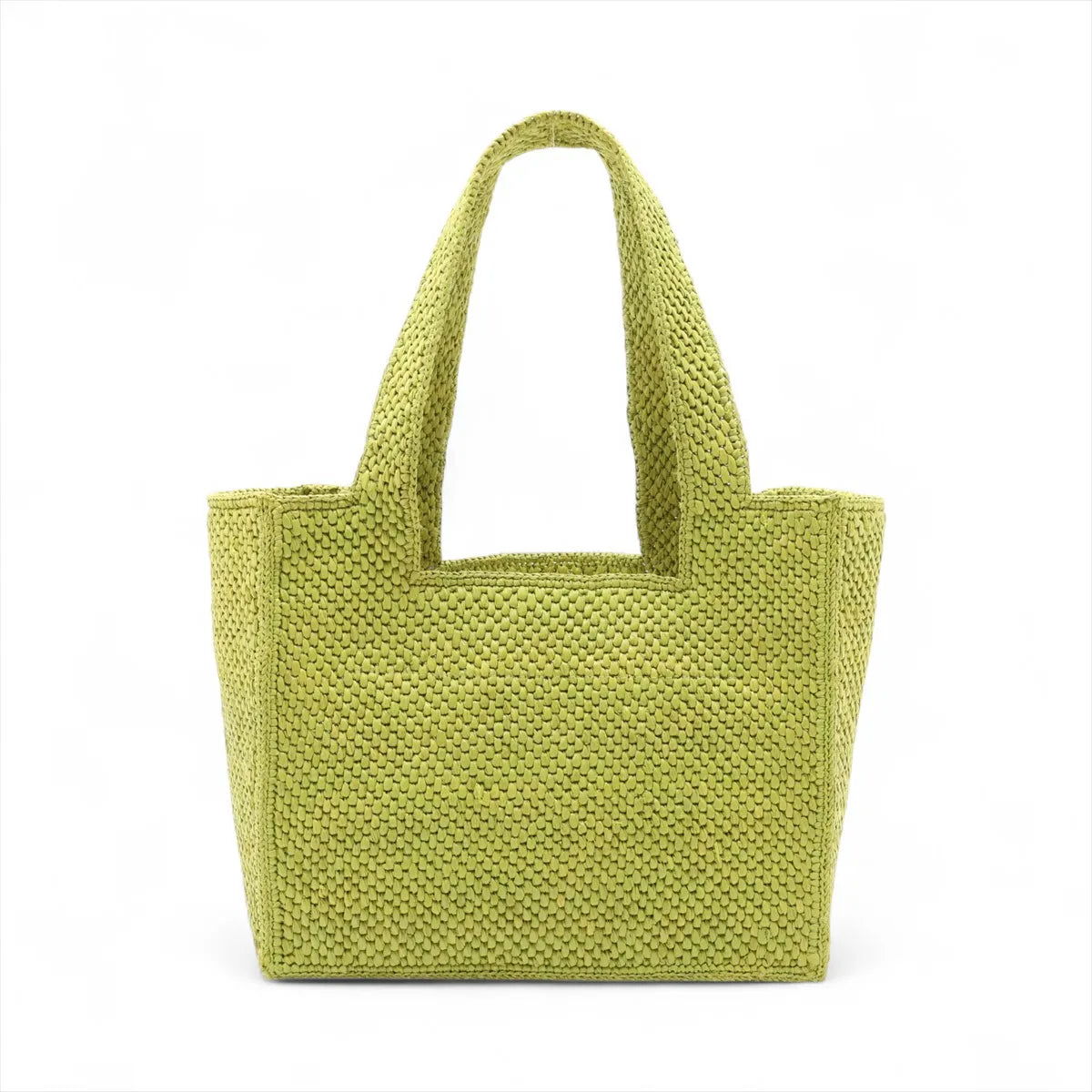 Loewe Raffia Medium Tote Bag Apple Green
