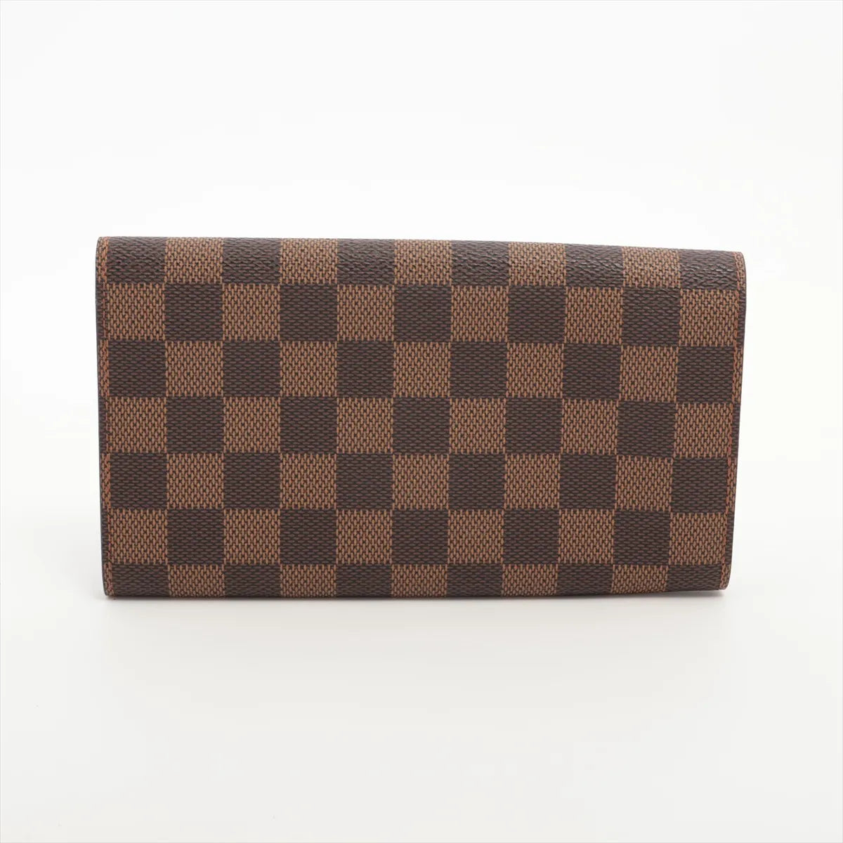 Louis Vuitton Damier Ebene Pochette Monecredit Long Wallet Brown