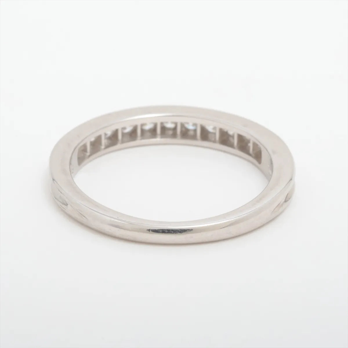 Tiffany & Co. Half Circle Channel Setting Diamond Ring Platinum