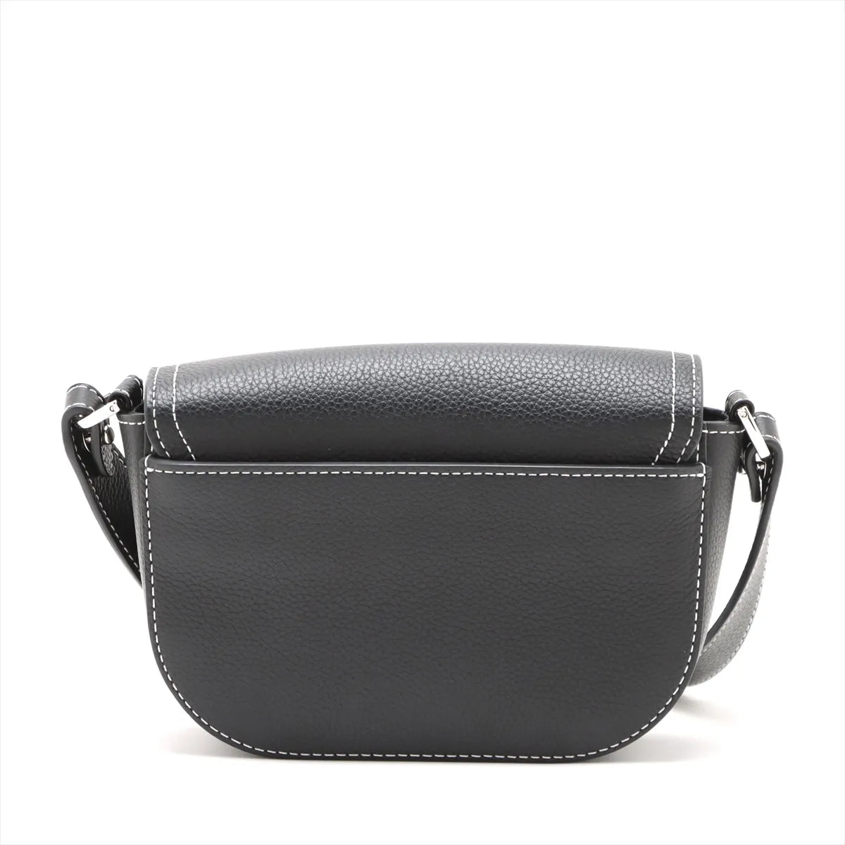 Christian Dior Saddle Leather Shoulder Bag Navy Blue