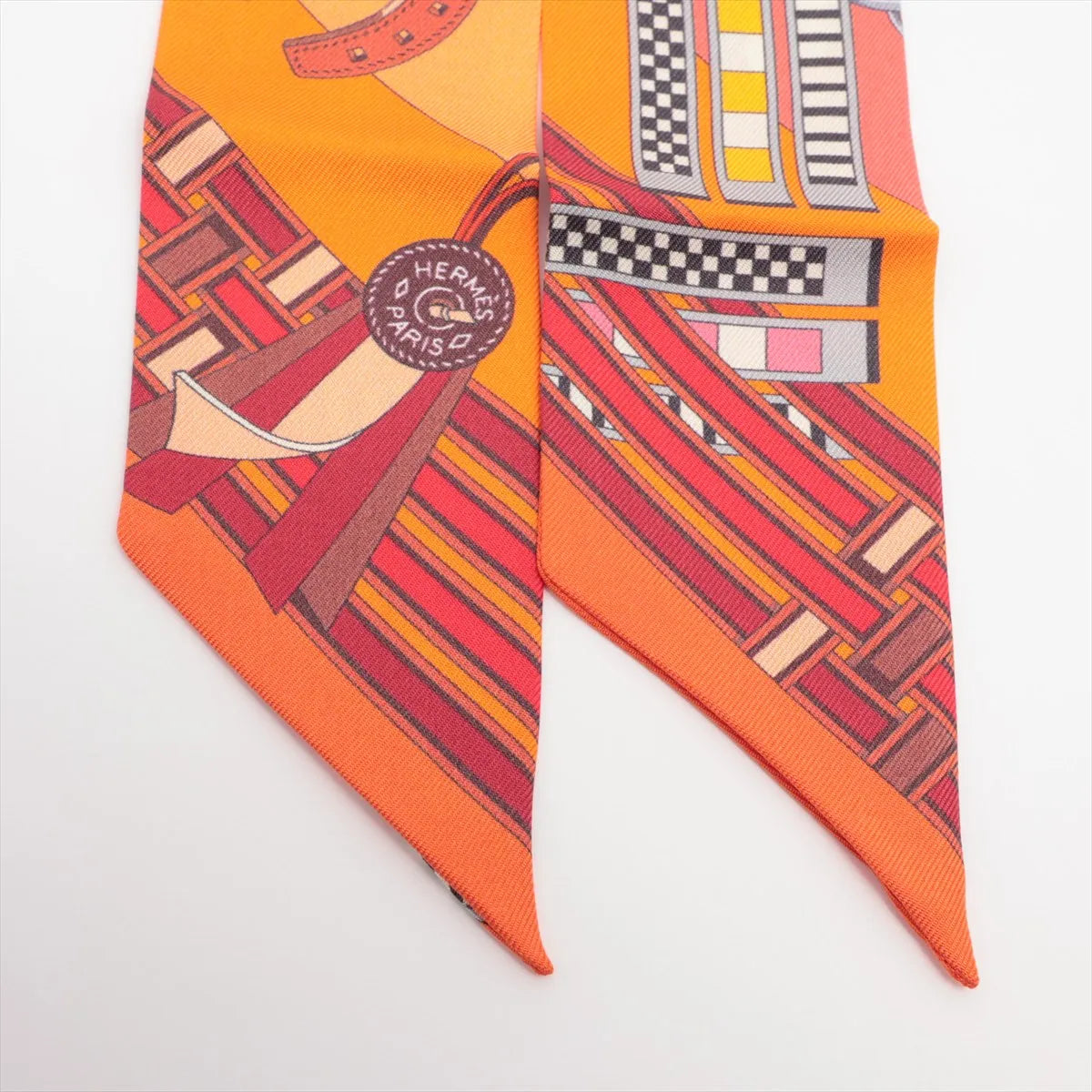 Hermes Twilly Brides et Gris Silk Orange